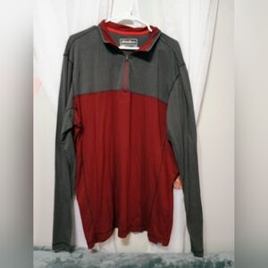 Eddie Bauer Men's Travex Long Sleeve 3/4 Zip Pullover Shirt Size TXL